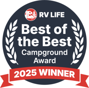 RV Life Best of the best 2025 Award winner Lake Buchanan RV & Cabin Resort 